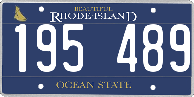 RI license plate 195489