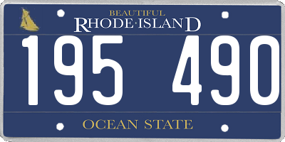 RI license plate 195490