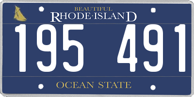 RI license plate 195491