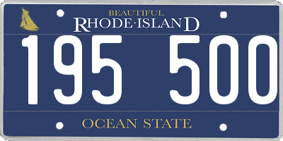 RI license plate 195500