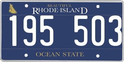 RI license plate 195503