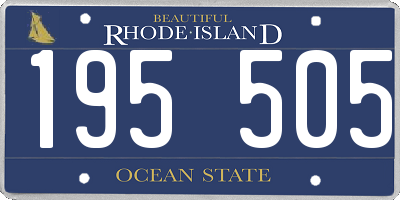RI license plate 195505