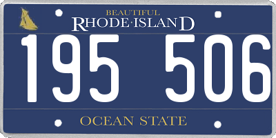 RI license plate 195506