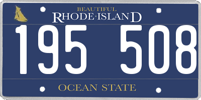 RI license plate 195508