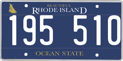 RI license plate 195510