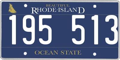 RI license plate 195513