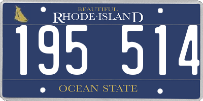 RI license plate 195514