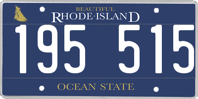 RI license plate 195515