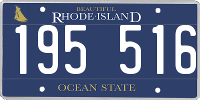 RI license plate 195516