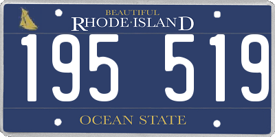 RI license plate 195519