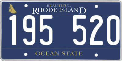 RI license plate 195520
