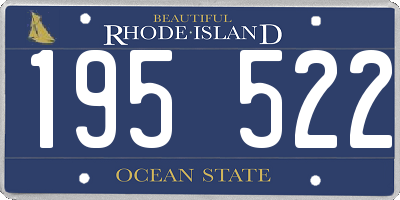 RI license plate 195522