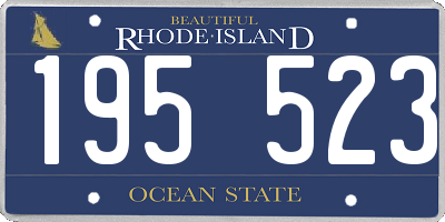 RI license plate 195523