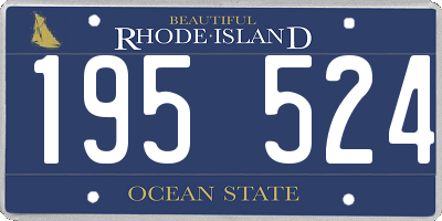 RI license plate 195524