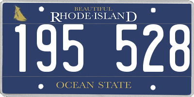 RI license plate 195528