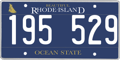 RI license plate 195529