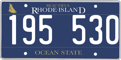 RI license plate 195530
