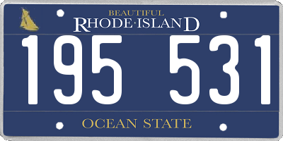 RI license plate 195531