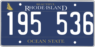 RI license plate 195536