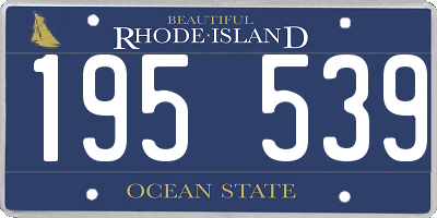 RI license plate 195539