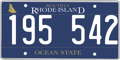 RI license plate 195542