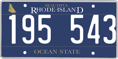 RI license plate 195543