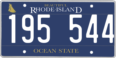 RI license plate 195544
