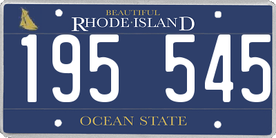 RI license plate 195545