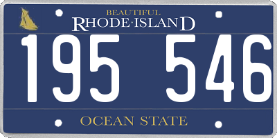 RI license plate 195546
