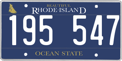 RI license plate 195547