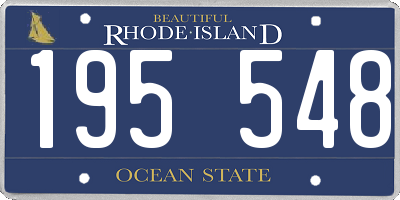 RI license plate 195548