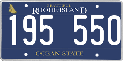 RI license plate 195550