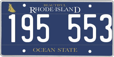 RI license plate 195553