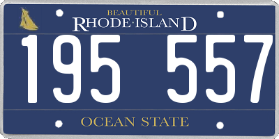 RI license plate 195557