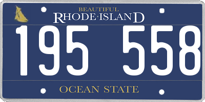 RI license plate 195558
