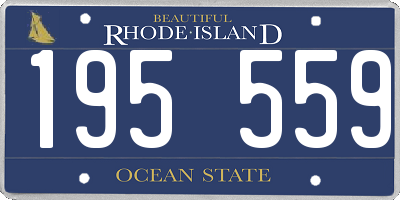 RI license plate 195559