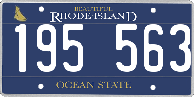 RI license plate 195563