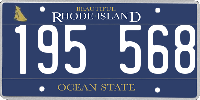 RI license plate 195568