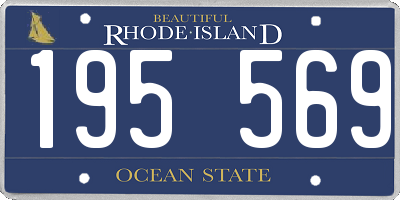 RI license plate 195569