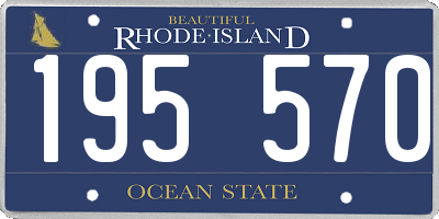 RI license plate 195570