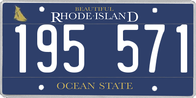 RI license plate 195571