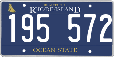 RI license plate 195572