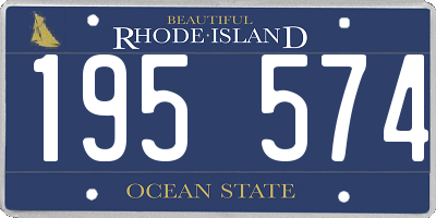 RI license plate 195574