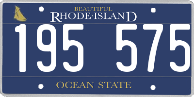 RI license plate 195575