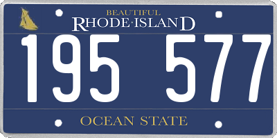 RI license plate 195577