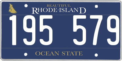 RI license plate 195579