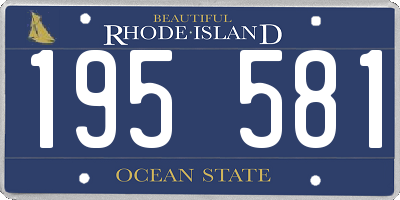 RI license plate 195581