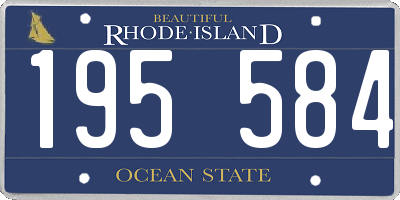 RI license plate 195584
