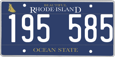 RI license plate 195585