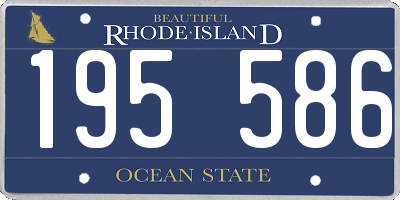 RI license plate 195586